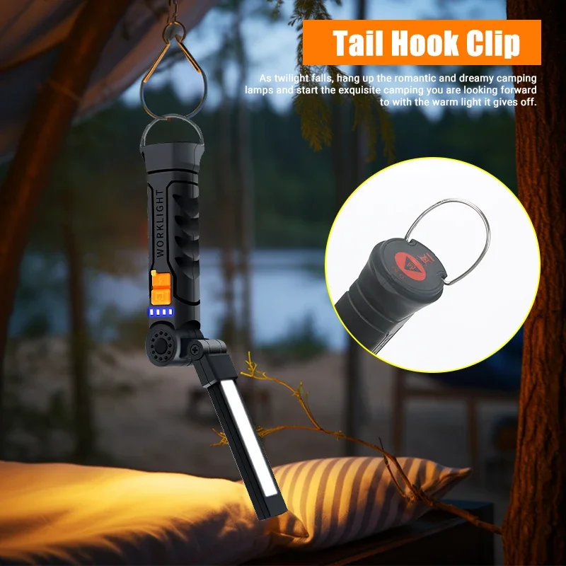 Camping Lantern - مصباح عمل LED محمول قابل لإعادة