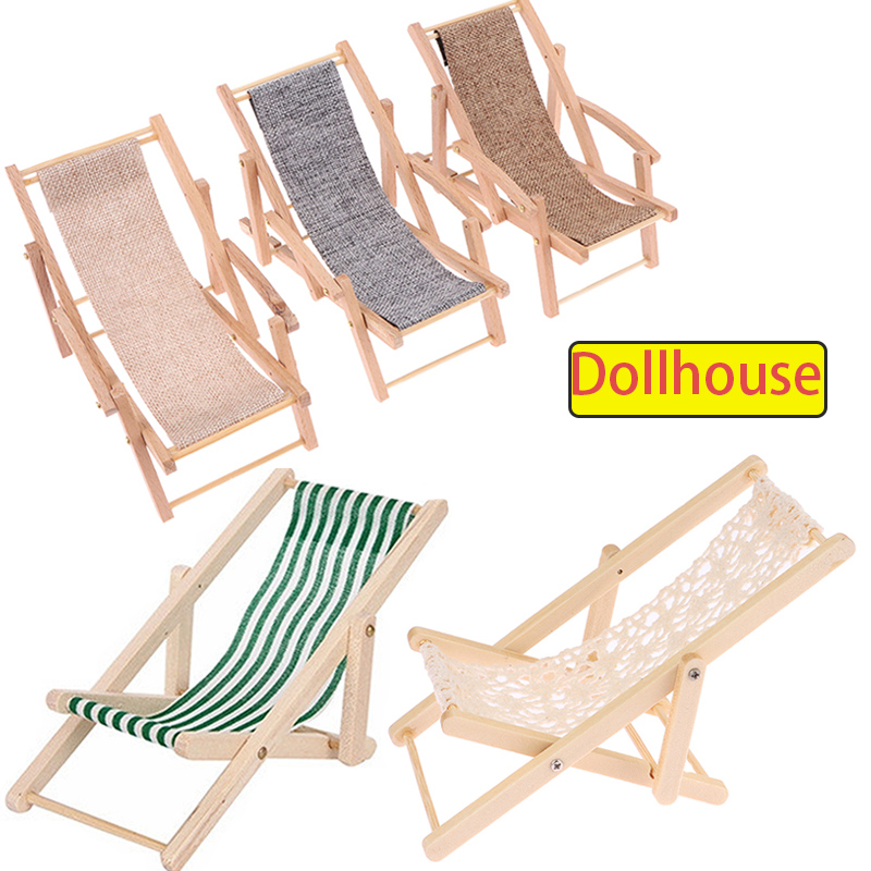 Folding Chair - 1 قطعة 1/12 دمية كرسي سطح