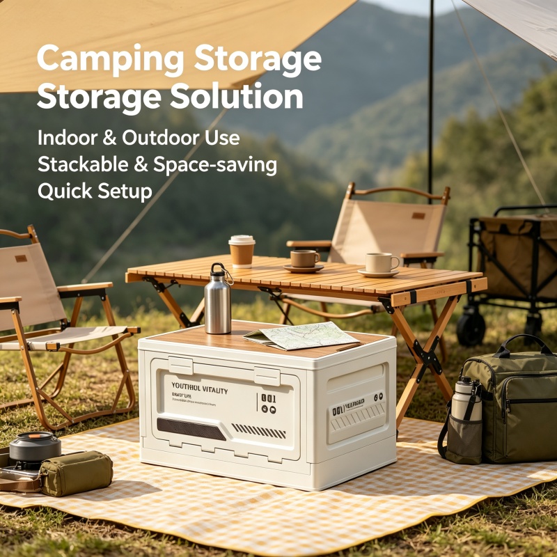 Outdoor Camping Stores - صندوق تخزين خارجي قابل للطي للتخييم،