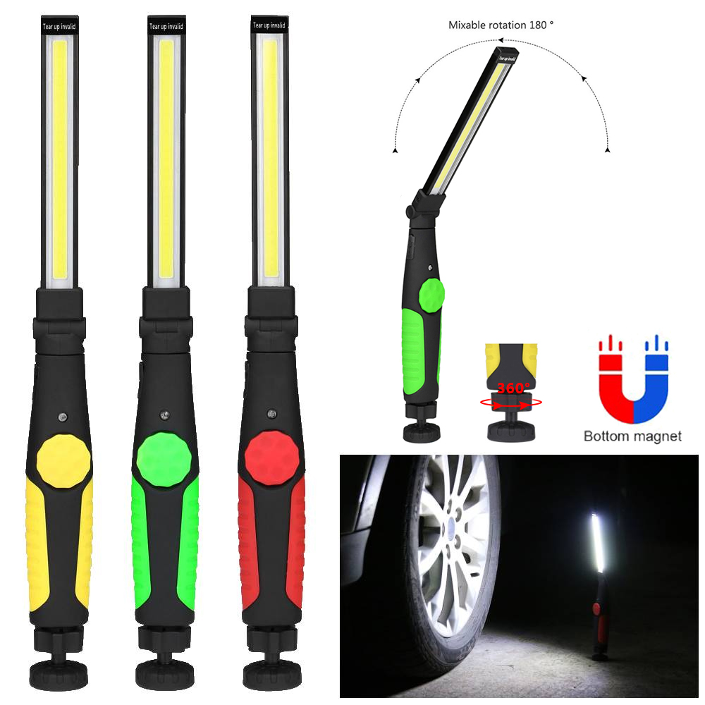 Outdoor Camping Jobs - للطي COB مصباح يدوي USB قابلة