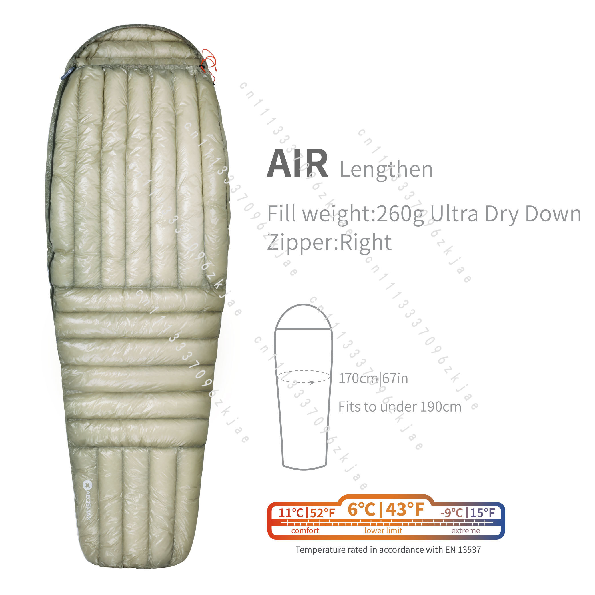 Ultralight Sleeping Bag - حقيبة نوم AIR 10D 800FP فائقة