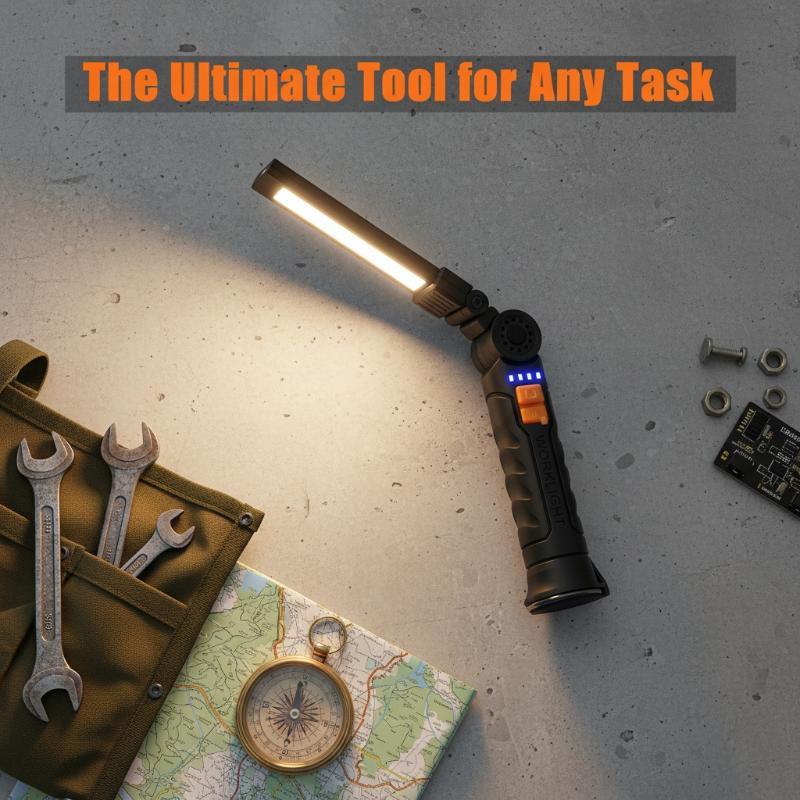 Outdoor Camping Jobs - مصباح يدوي LED قابل لإعادة الشحن