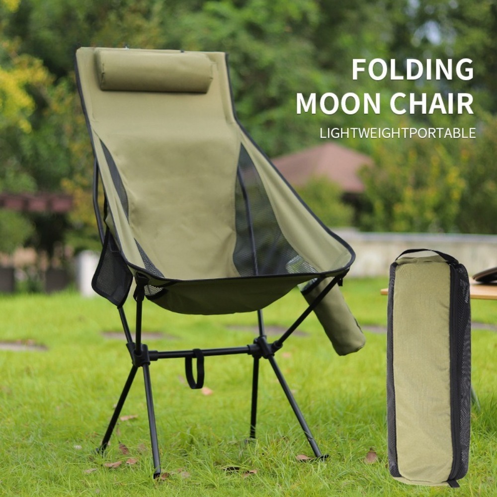 Outdoor Camping Recliner - كرسي قمر قابل للطي ومحمول للاستخدام
