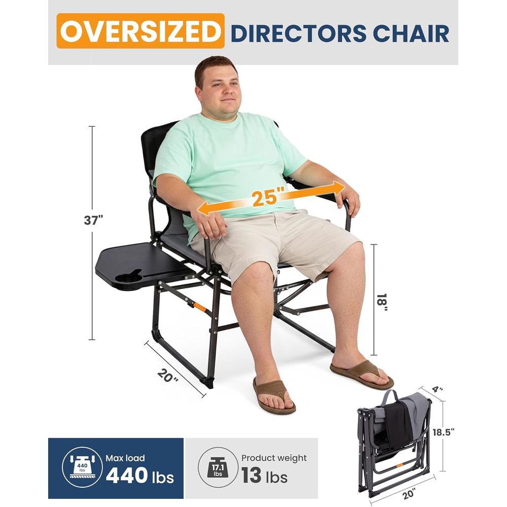 كرسي تخييم كبير الحجم للمقاسات - مراجعة Folding Chair وسعره