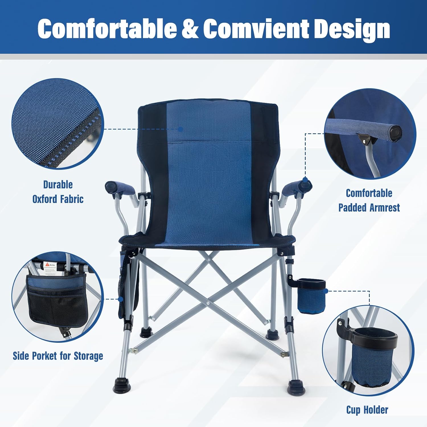 كرسي تخييم محمول قابل للطي للا - مراجعة Outdoor Camping Recliner وسعره