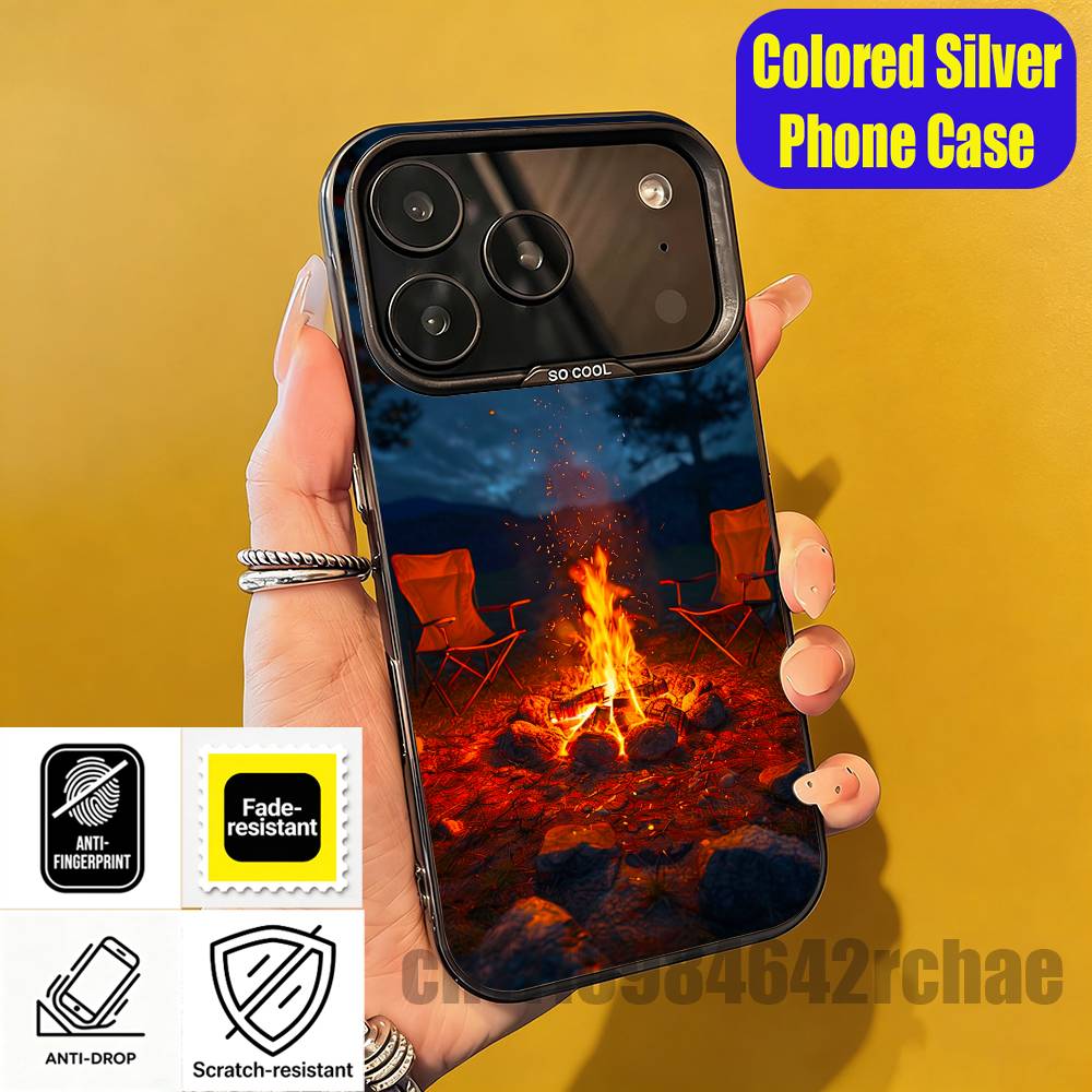 غطاء هاتف بتصميم نار المخيمات  - مراجعة Outdoor Camping Wallpaper وسعره
