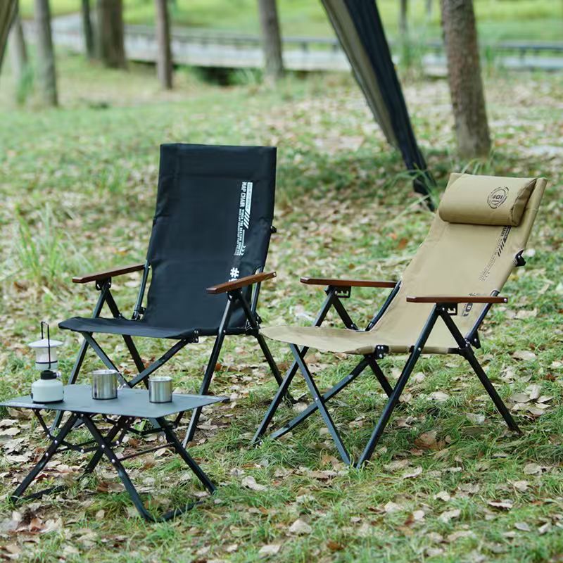 كرسي شاطئ وتخييم قابل للطي بظه - مراجعة Outdoor Camping Recliner وسعره