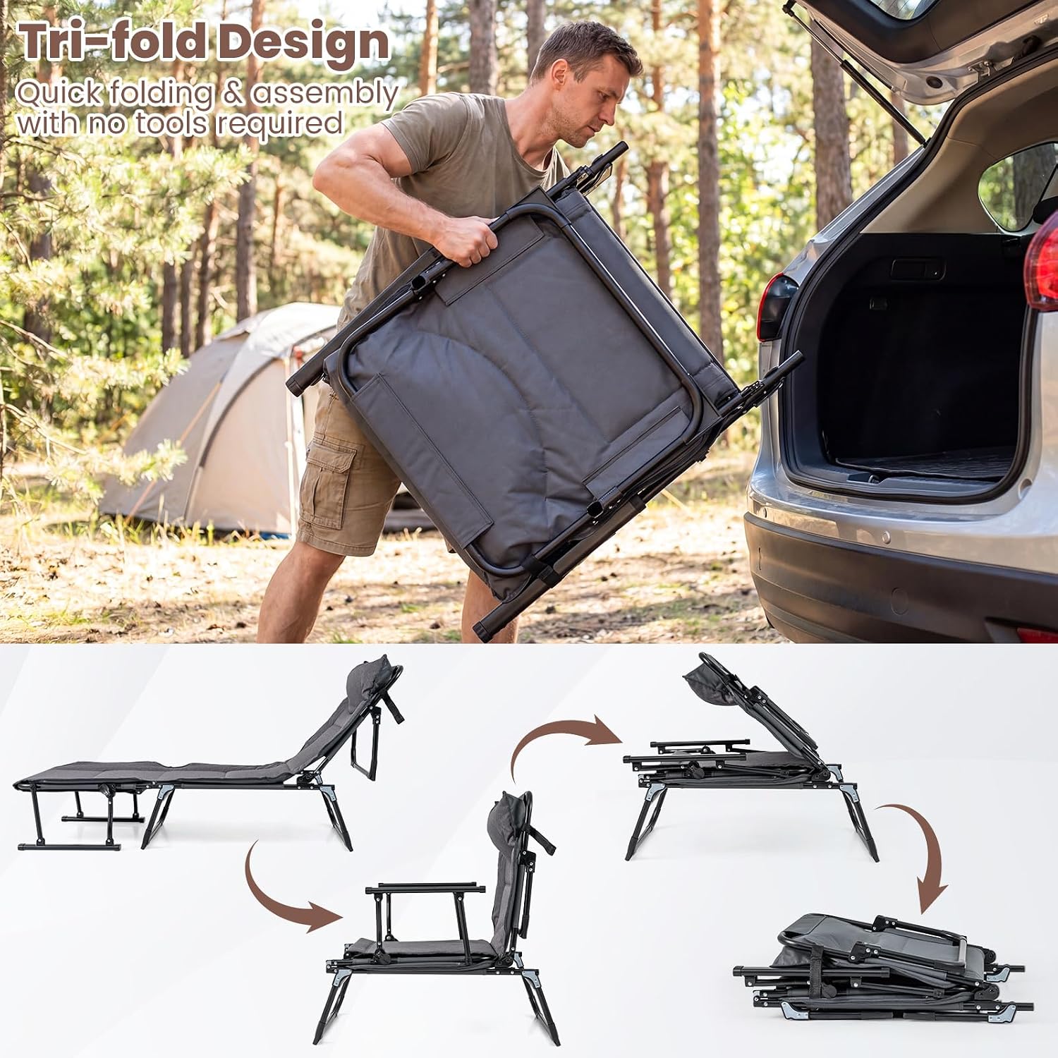 مجموعة كراسي استرخاء قابلة للط - مراجعة Outdoor Camping Cot وسعره