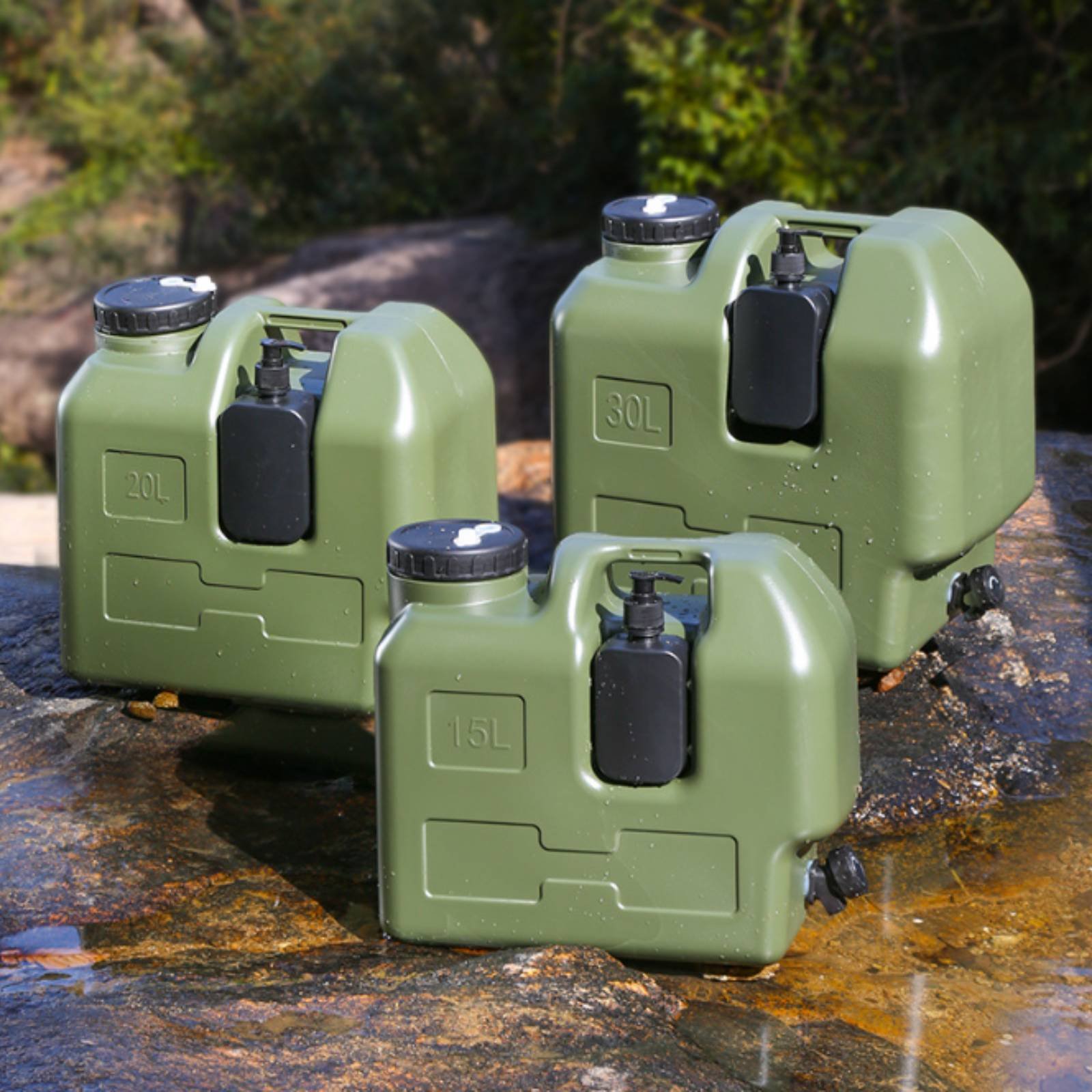 حاوية مياه مع صنبور، مصنوعة من - مراجعة Outdoor Camping Water Jug وسعره