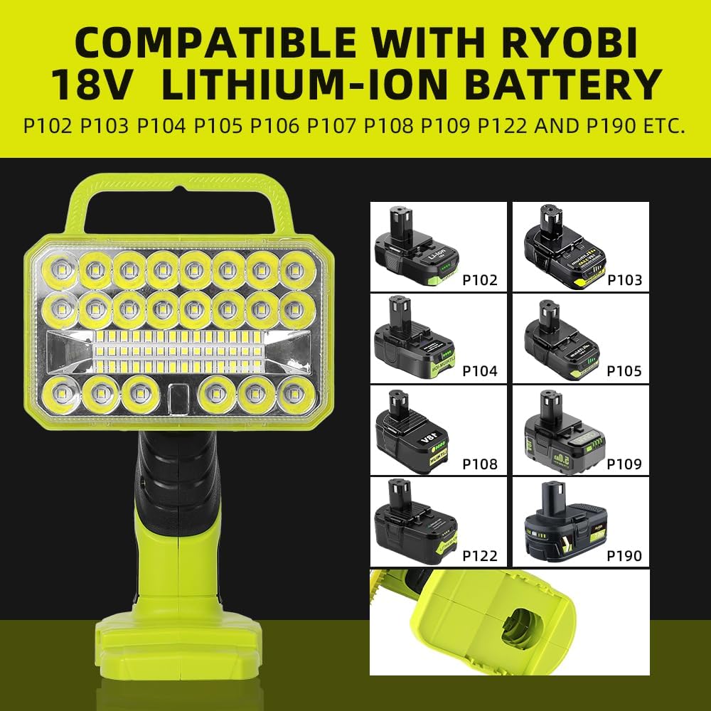 مصباح يدوي LED لاسلكي 18 وات 2 - مراجعة Outdoor Camping Jobs وسعره