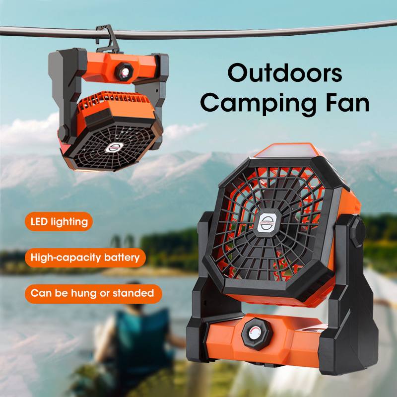 مروحة تخييم 10000 مللي أمبير ف - مراجعة Outdoor Camping Fans وسعره
