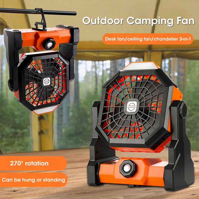 مروحة تخييم 10000 مللي أمبير ف - مراجعة Outdoor Camping Fans وسعره