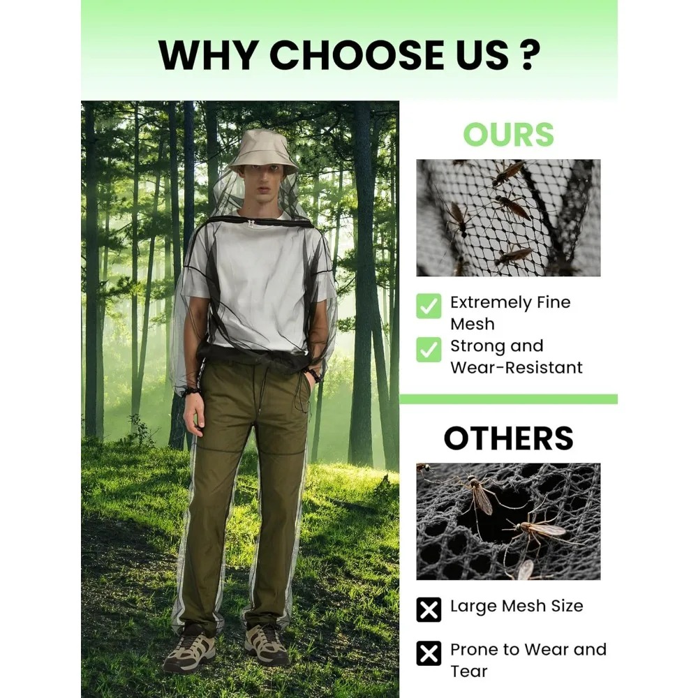 بدلة حماية من البعوض للاستخدام - مراجعة Outdoor Camping Mosquito Net وسعره