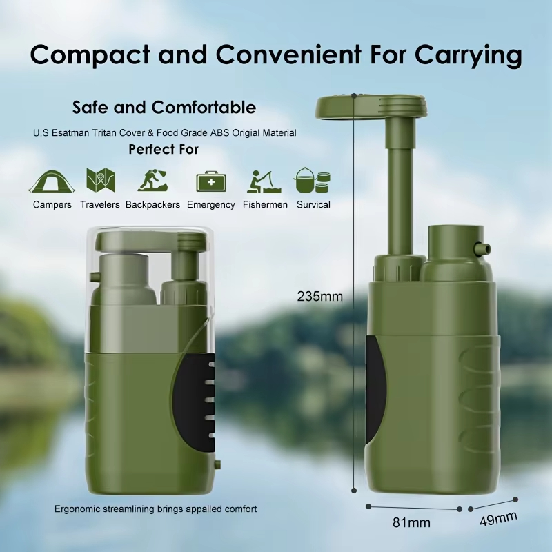 فلتر مياه خارجي للشرب المباشر، - مراجعة Portable Water Filter وسعره
