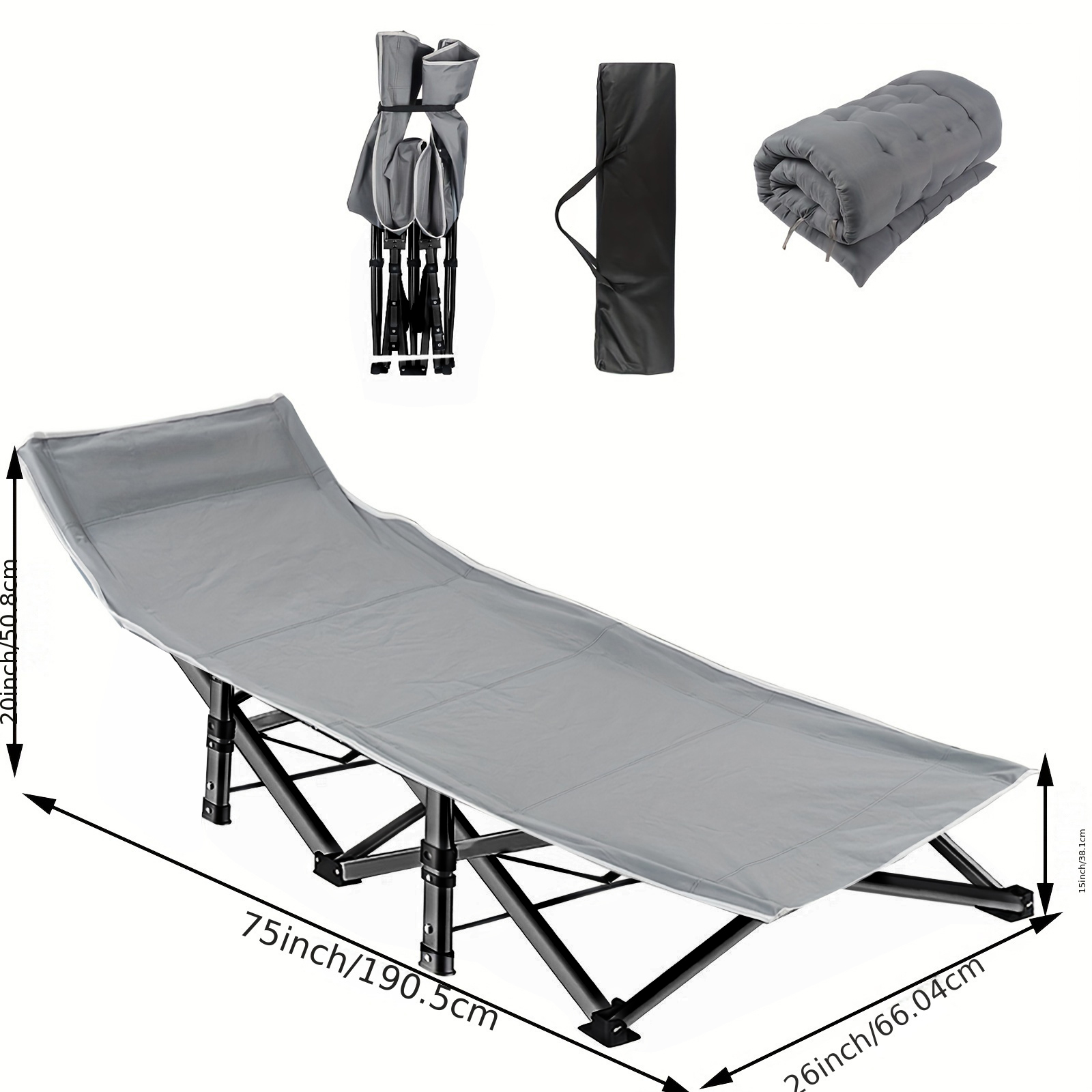 سرير تخييم قابل للطي شديد التح - مراجعة Outdoor Camping Cot وسعره