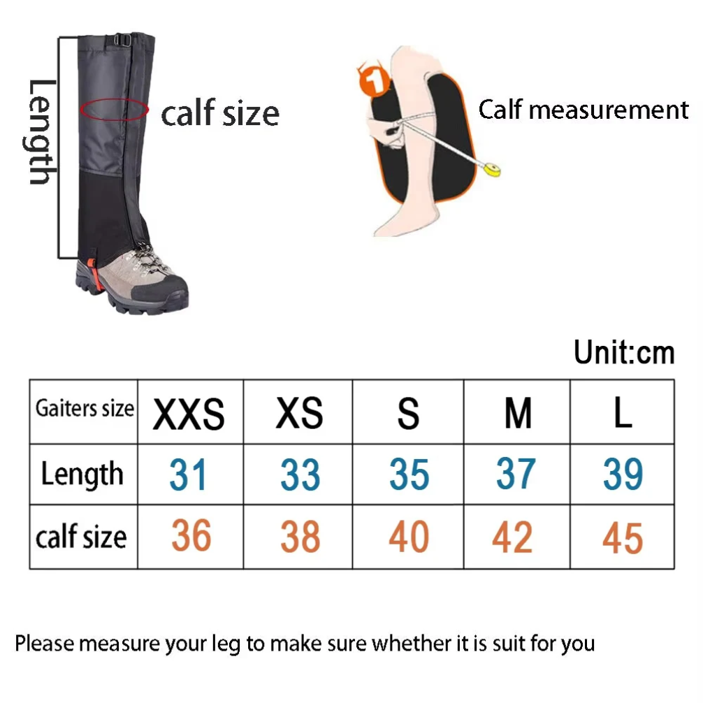 واقيات ساق مقاومة للماء للثلج، - مراجعة Trekking Gaiters وسعره