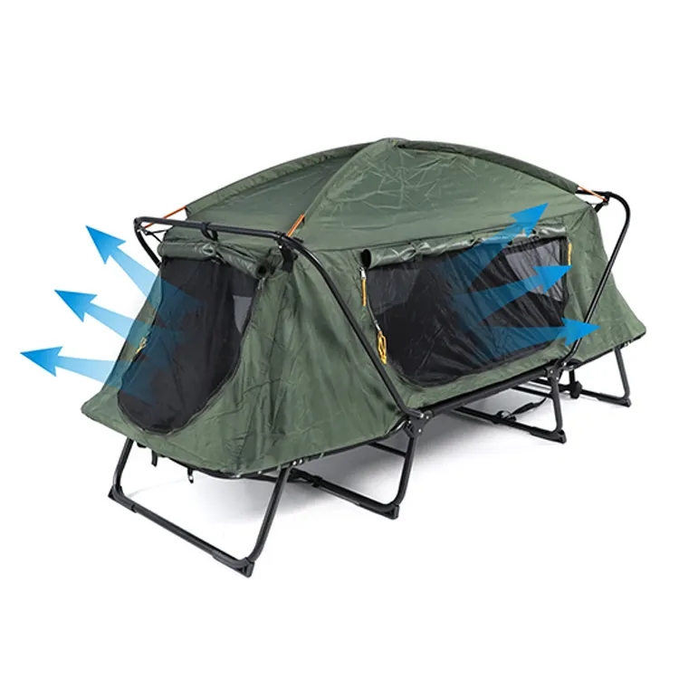 سرير تخييم قابل للطي كبير وداف - مراجعة Outdoor Camping Cot وسعره