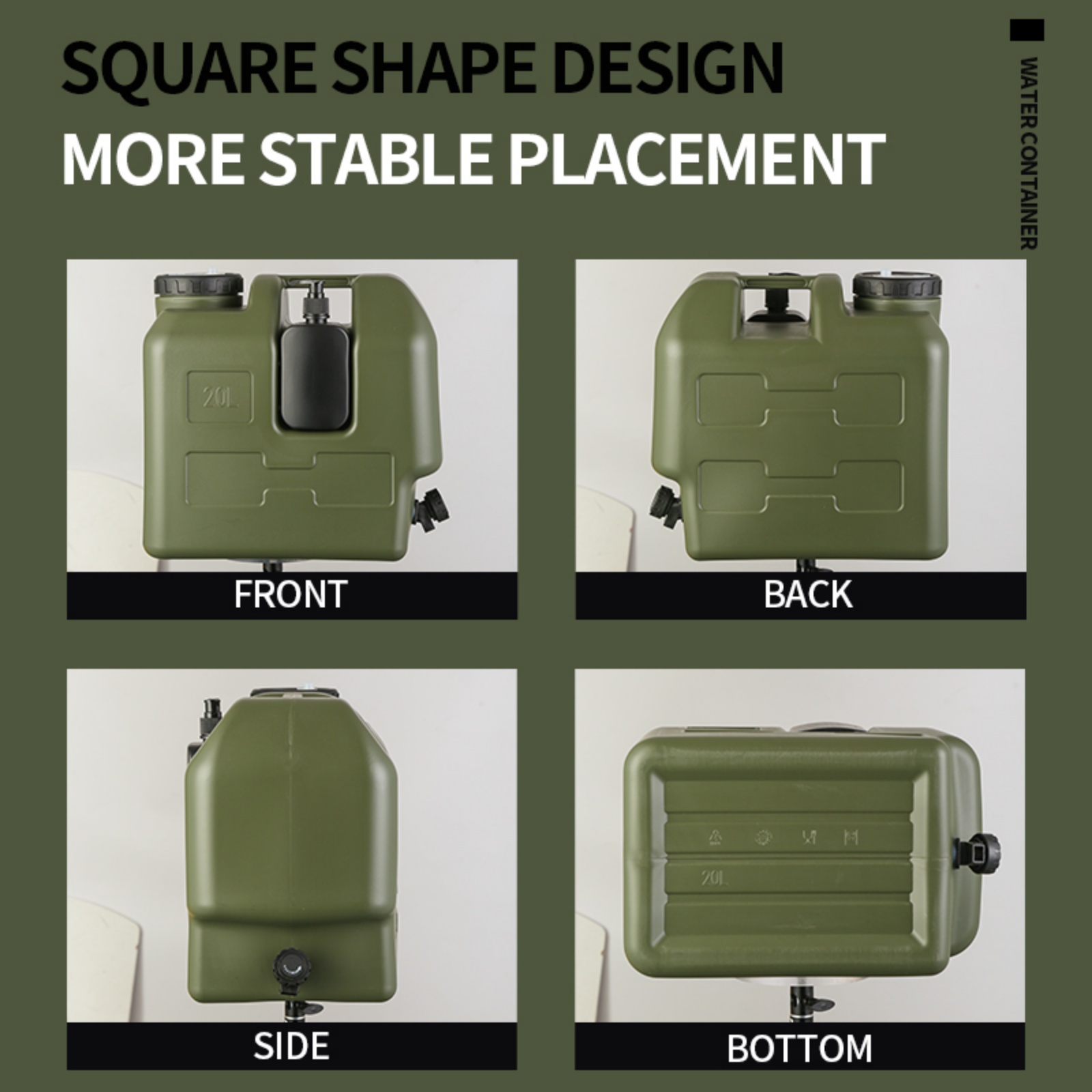 خزان ماء محمول للتخييم سعة 15/ - مراجعة Outdoor Camping Water Jug وسعره