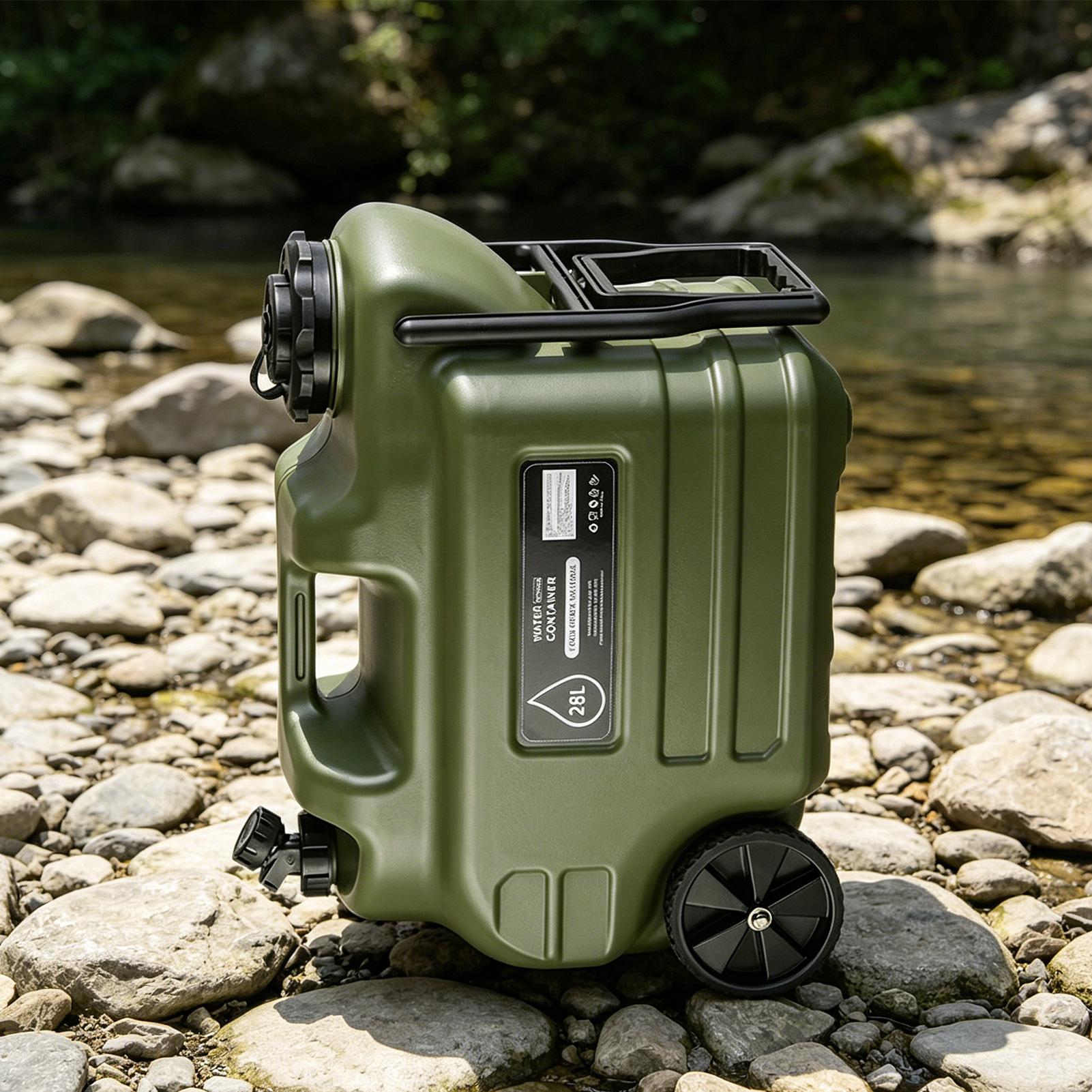 حاوية مياه للتخييم سعة 28 لتر  - مراجعة Outdoor Camping Water Jug وسعره