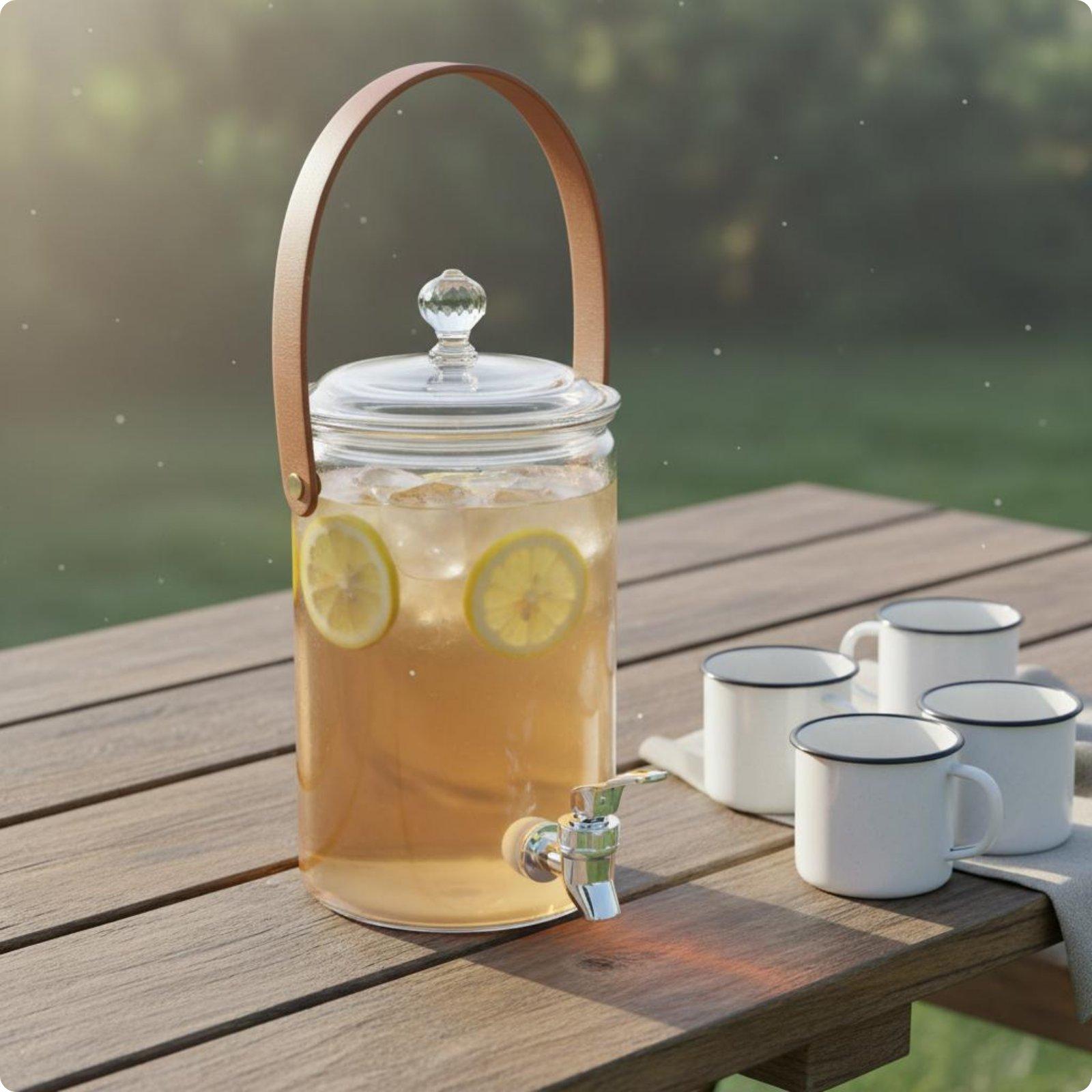 إبريق توزيع المشروبات مع غطاء  - مراجعة Outdoor Camping Water Jug وسعره