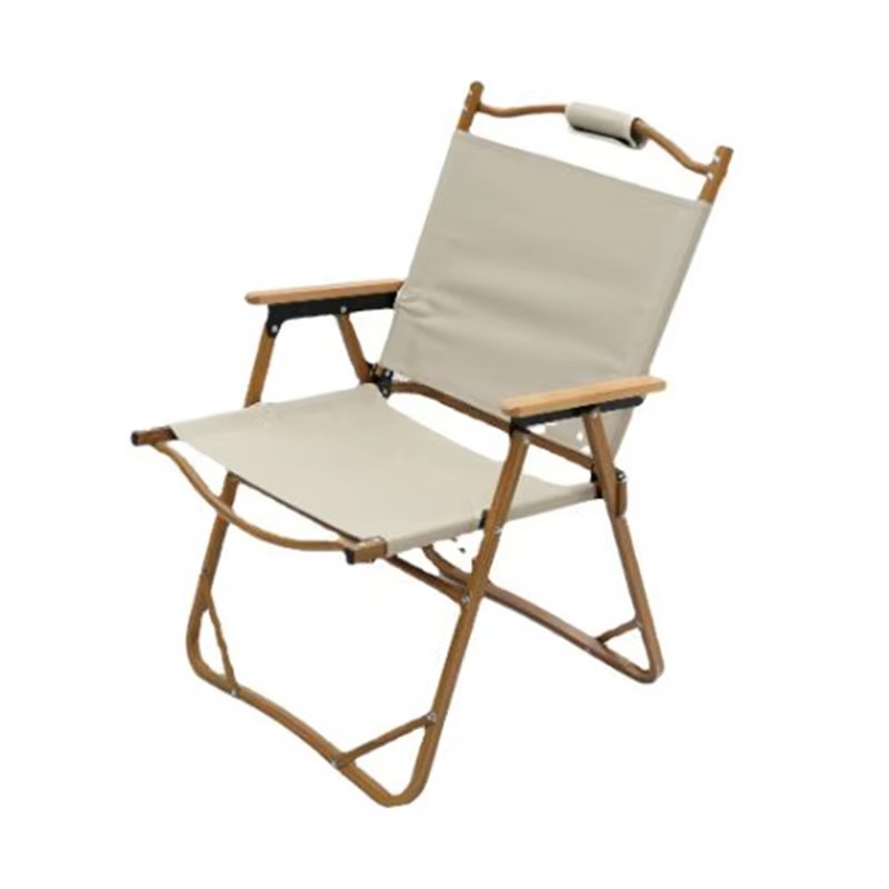 كرسي تخييم محمول قابل للطي عال - مراجعة Outdoor Camping Folding Chair وسعره