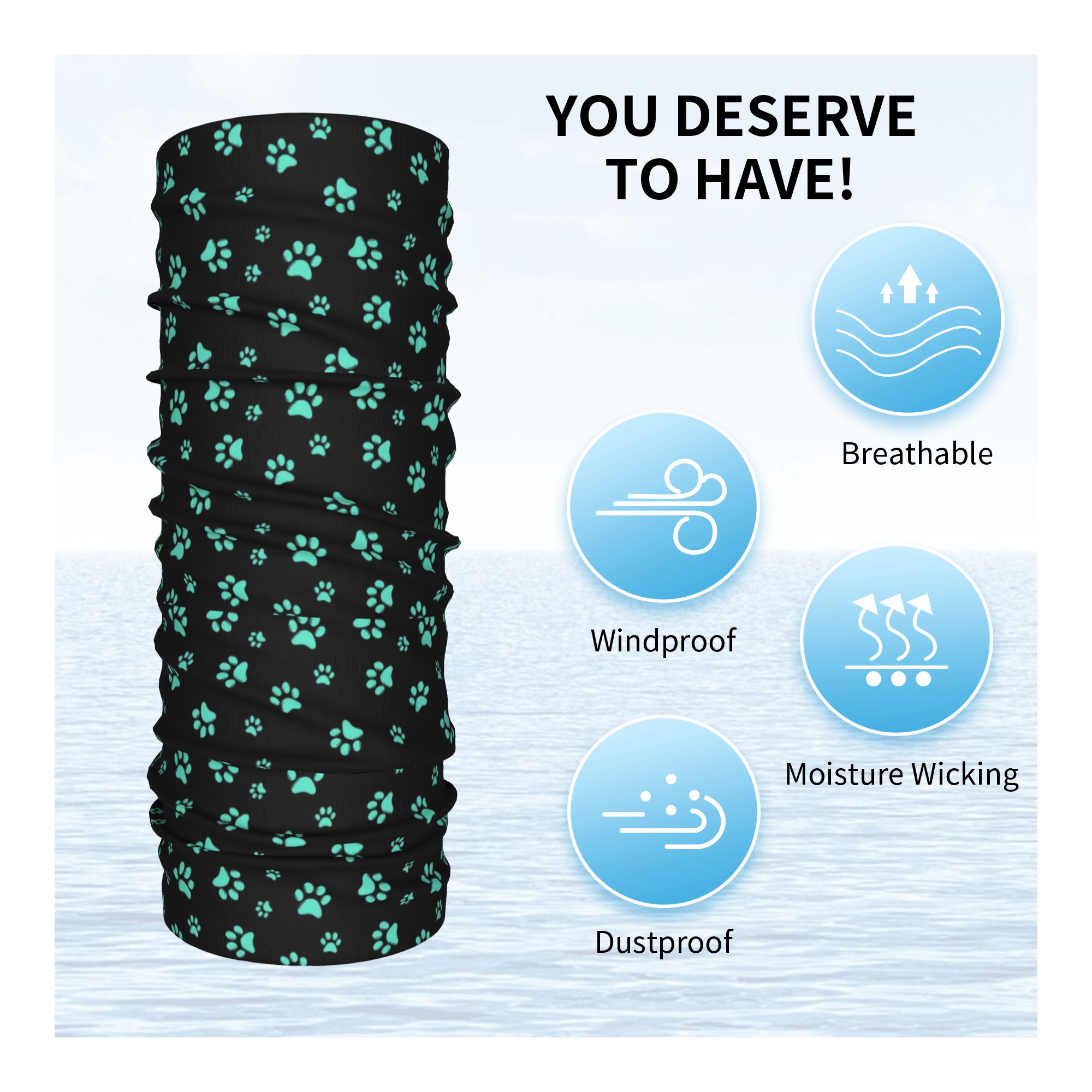 وشاح رقبة مخصص بنمط بصمة مخلب  - مراجعة Trekking Gaiters وسعره