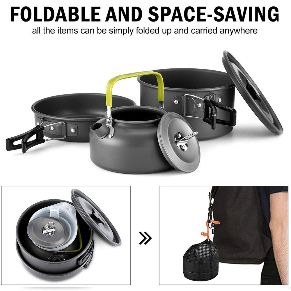 مجموعة أدوات الطهي للتخييم الخ - مراجعة Outdoor Camping World وسعره